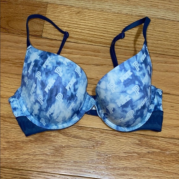 Victoria Secret Blue Push Up Bra Size 32C